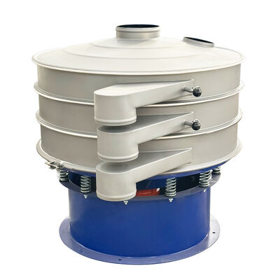 Máquina de triagem vibratória que utiliza movimento de material com padrão espiral na superfície da tela para separação de materiais finos e grossos